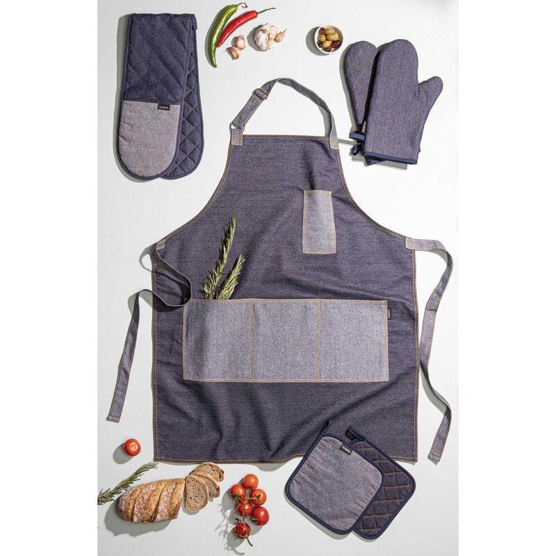 Ladelle Denim Blue 2Pk Oven Mitt image number 1
